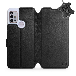 Phone Case Motorola Moto G10 - Design Black Leather
