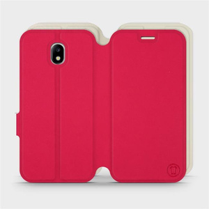Hülle für Samsung Galaxy J7 2017 - Farbe Rot mit Platin
