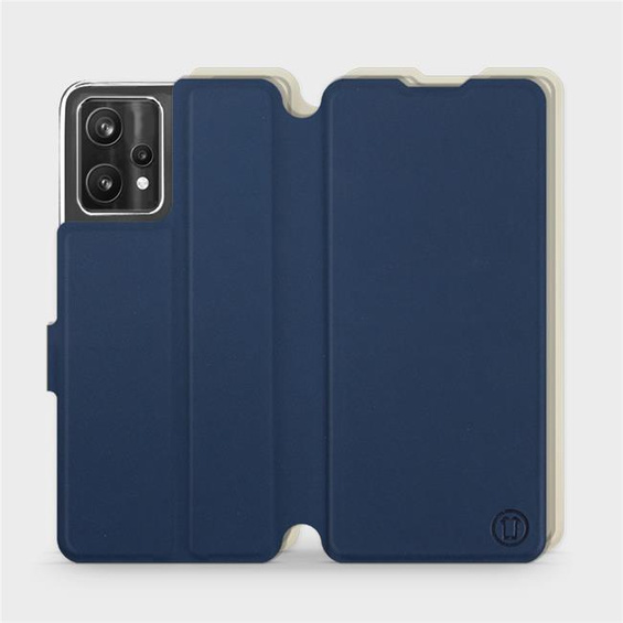 Hülle für Realme 9 5G - Farbe Marineblau mit Platin