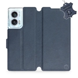 Hülle für Motorola Edge 50 Fusion - Farbe Blue Leather