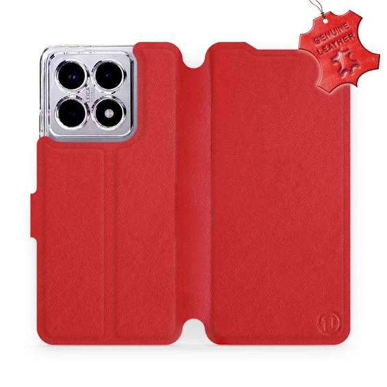 Phone Case Xiaomi 14T Pro - Design Red Leather