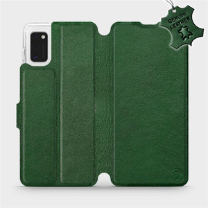 Phone Case Samsung Galaxy A41 - Design Green Leather