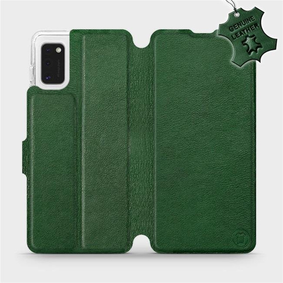 Phone Case Samsung Galaxy A41 - Design Green Leather
