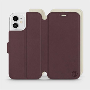 Phone Case Apple iPhone 12 - Design Burgundy with Platinum