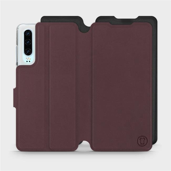 Phone Case Huawei P30 - Design Burgundy with Black