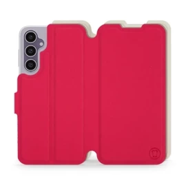 Hülle für Samsung Galaxy S23 FE - Farbe Rot mit Platin