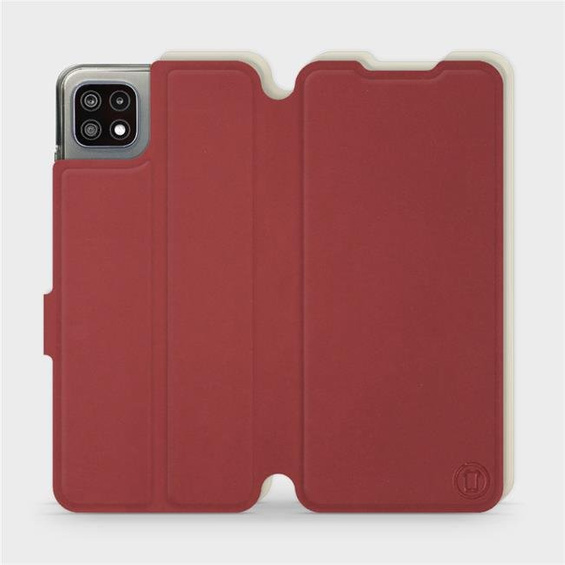 Etui Soft Touch do Samsung Galaxy A22 5G - wzór Zachodząca czerwień z platyną