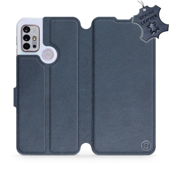 Phone Case Motorola Moto G10 - Design Blue Leather