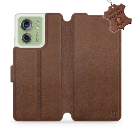 Phone Case Motorola Edge 40 - Design Brown Leather