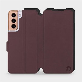 Phone Case Samsung Galaxy S21 - Design Burgundy with Black