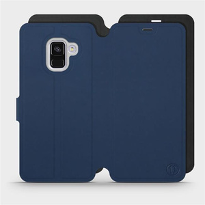 Phone Case Samsung Galaxy A8 2018 - Design Navy with Black