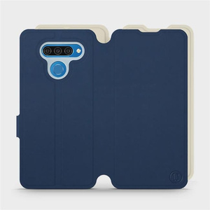 Phone Case LG Q60 - Design Navy with Platinum