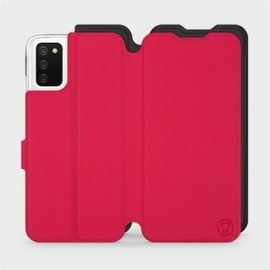 Hülle für Samsung Galaxy A02S - Farbe Rot mit Schwarz