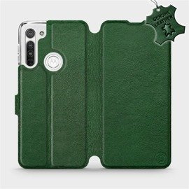 Phone Case Motorola Moto G8 - Design Green Leather