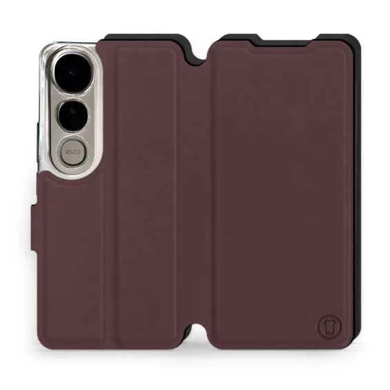Phone Case Vivo V50 Lite - Design Burgundy with Black