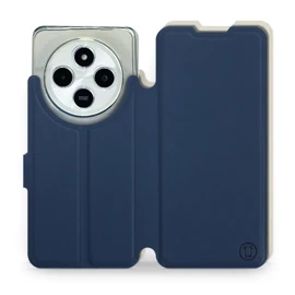 Etui Soft Touch do Xiaomi Redmi 14C - wzór Głęboki granat z platyną