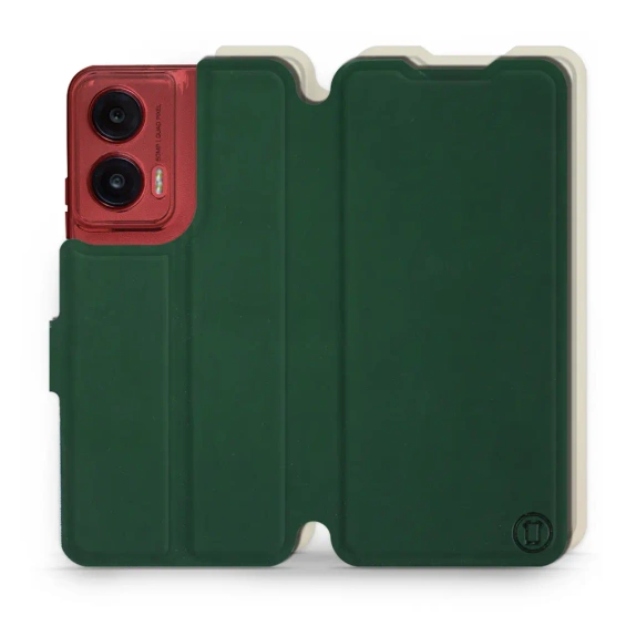 Hülle für Motorola Moto G35 5G - Farbe Grün mit Platin