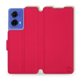 Phone Case Motorola Moto G85 5G - Design Red with Platinum