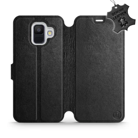 Phone Case Samsung Galaxy A6 2018 - Design Black Leather