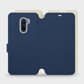 Hülle für Xiaomi Pocophone F1 - Farbe Marineblau mit Platin