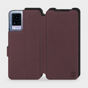 Phone Case Vivo V21 5G - Design Burgundy with Black