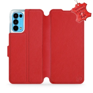 Phone Case OPPO RENO 5 5G - Design Red Leather