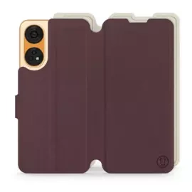 Hülle für OPPO Reno 8T 5G - Farbe Burgund mit Platin