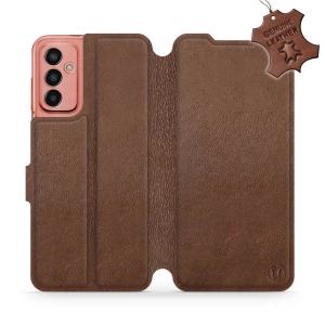 Phone Case Samsung Galaxy M13 - Design Brown Leather