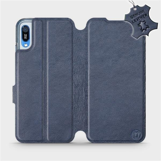 Phone Case Huawei Y6 2019 - Design Blue Leather
