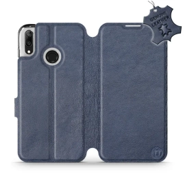 Phone Case Huawei Y7 2019 - Design Blue Leather