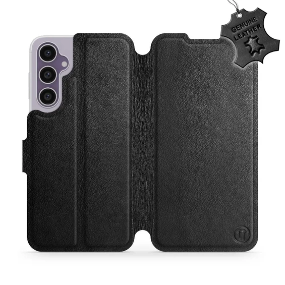Phone Case Samsung Galaxy S23 FE - Design Black Leather