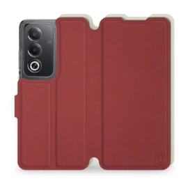 Phone Case OPPO A80 5G - Design Dark Red with Platinum