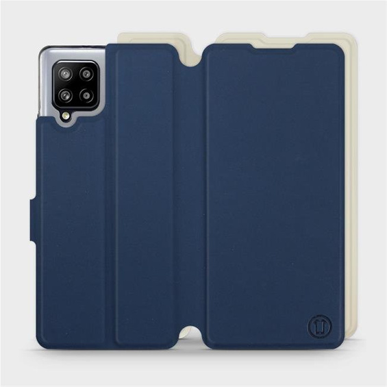 Hülle für Samsung Galaxy A42 - Farbe Marineblau mit Platin