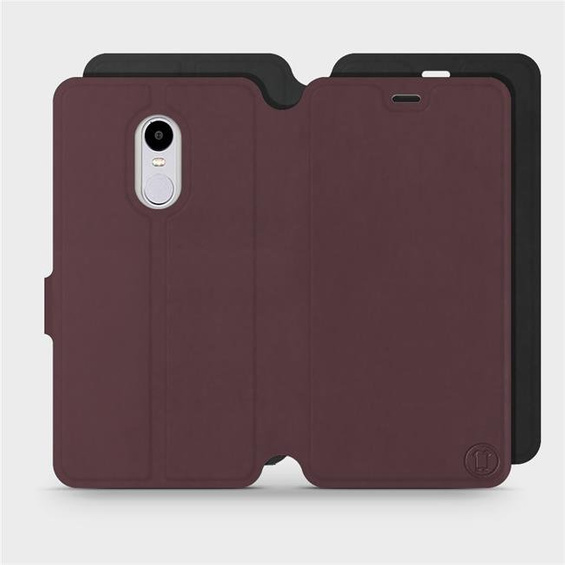 Phone Case Xiaomi Redmi Note 4 - Design Burgundy with Black