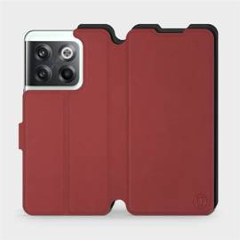 Phone Case OnePlus 10T - Design Dark Red with Black