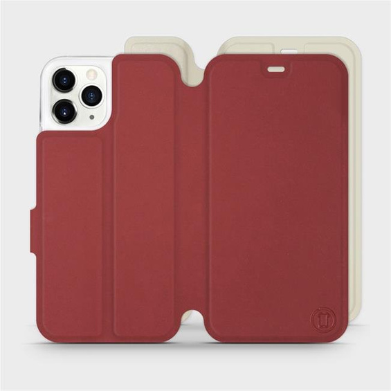Phone Case Apple iPhone 11 Pro - Design Dark Red with Platinum
