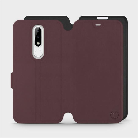 Etui Soft Touch do Nokia 5.1 Plus - wzór Matowy burgund z czernią
