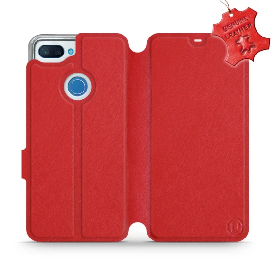 Phone Case Xiaomi Mi 8 Lite - Design Red Leather