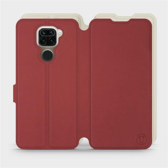 Phone Case Xiaomi Redmi Note 9 - Design Dark Red with Platinum