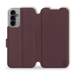 Etui Soft Touch do Samsung Galaxy A14 4G - wzór Matowy burgund z platyną