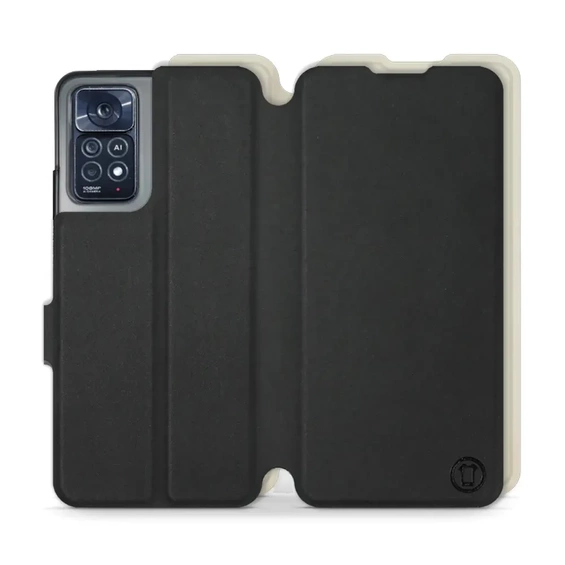 Etui Soft Touch do Xiaomi Redmi Note 12 Pro 4G - wzór Satynowa czerń z platyną