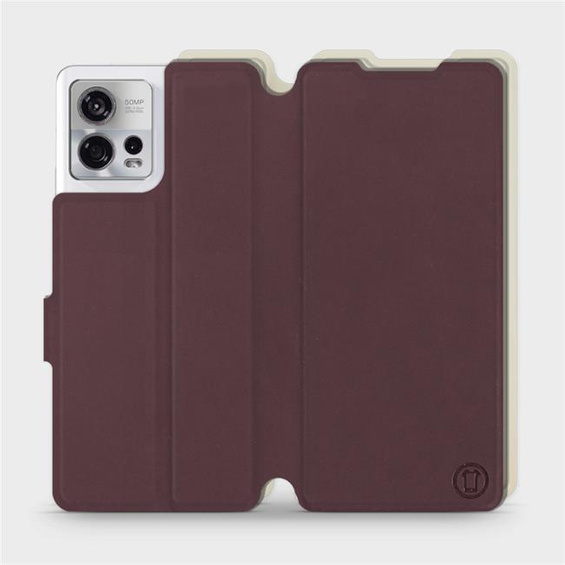 Phone Case Motorola Edge 30 Fusion - Design Burgundy with Platinum