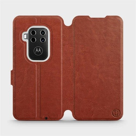 Hülle für Motorola One Zoom - Farbe Brown&Gray