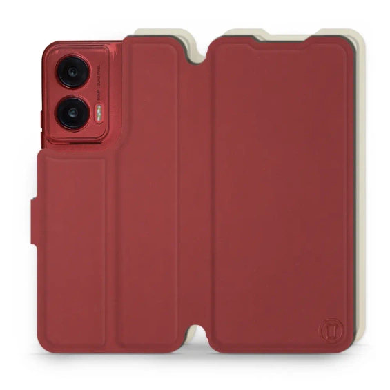 Phone Case Motorola Moto G35 5G - Design Dark Red with Platinum