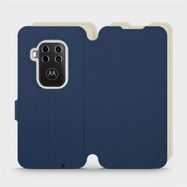 Phone Case Motorola One Zoom - Design Navy with Platinum