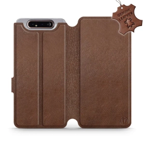 Phone Case Samsung Galaxy A80 - Design Brown Leather