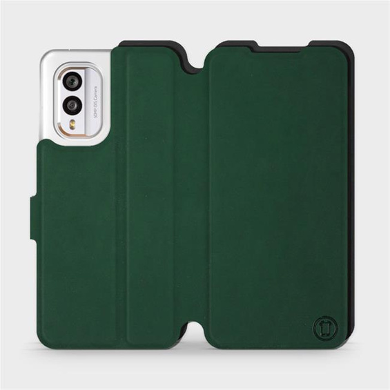 Etui Soft Touch do Nokia X30 5G - wzór Miejska zieleń z czernią