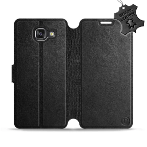 Etui ze skóry naturalnej do Samsung Galaxy A5 2016 - wzór Black Leather