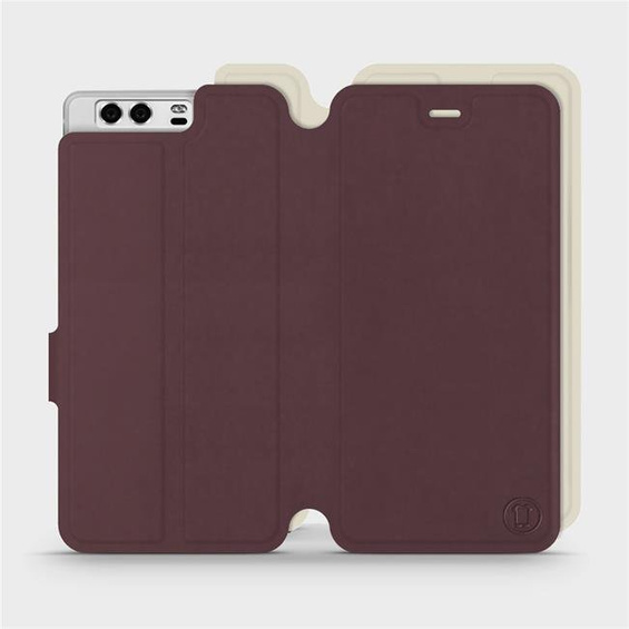 Etui Soft Touch do Huawei P10 - wzór Matowy burgund z platyną