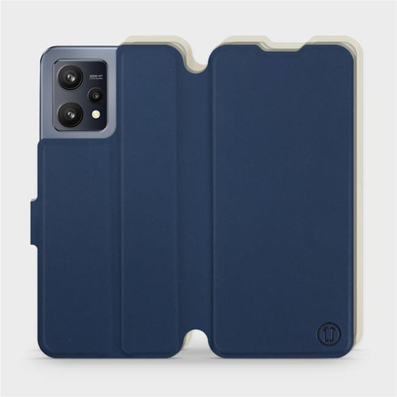 Etui Soft Touch do Realme 9 - wzór Głęboki granat z platyną